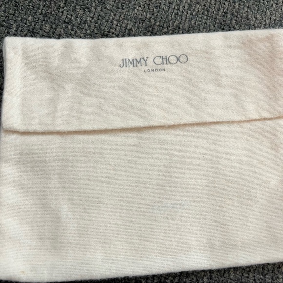 Jimmy Choo Dust Bag Off White Mini Storage Cover Fold Jewelry 6” X 5” - Picture 3 of 7
